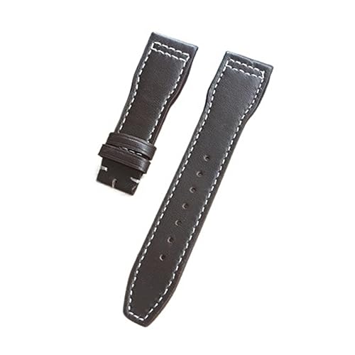 Likaixin19099 20mm 21mm 22mm braune schwarze Männer Uhrenbandkompatibel mit IW327004 IW377714 Uhrengurt Wachkalb echtes Lederarmband von Likaixin19099