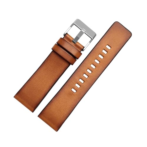 Likaixin19099 24 mm 26 mm echtes Lederarmband kompatibel mit Diesel DZT2002 DZ7408 DZ4476 DZ4343 Uhrengurt Brown Watchband Retro -Armbanduhr Band von Likaixin19099