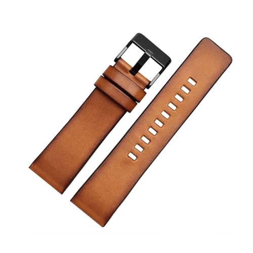 Likaixin19099 24 mm 26 mm echtes Lederarmband kompatibel mit Diesel DZT2002 DZ7408 DZ4476 DZ4343 Uhrengurt Brown Watchband Retro -Armbanduhr Band von Likaixin19099