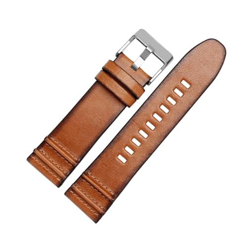 Likaixin19099 24 mm 26 mm echtes Lederarmband kompatibel mit Diesel DZT2002 DZ7408 DZ4476 DZ4343 Uhrengurt Brown Watchband Retro -Armbanduhr Band von Likaixin19099