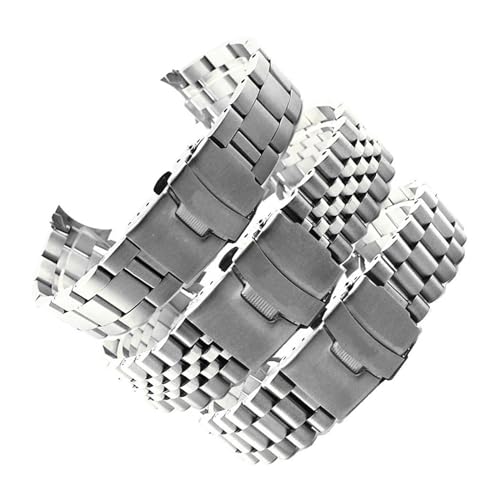 Likaixin19099 Solid 316L Edelstahl Watchband 18 19 20 21 22 23 24 28 28 30 mm gebogene Ende Watch Bandband Ersatz Armbänder Armband von Likaixin19099