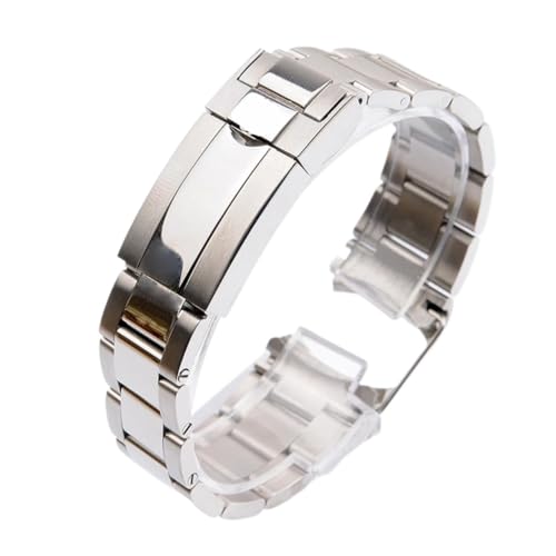 Likaixin19099 Watch Band Compatible Solid Stainless Steel Arc Edge Accessorie Men Strap Replace Bracelet von Likaixin19099