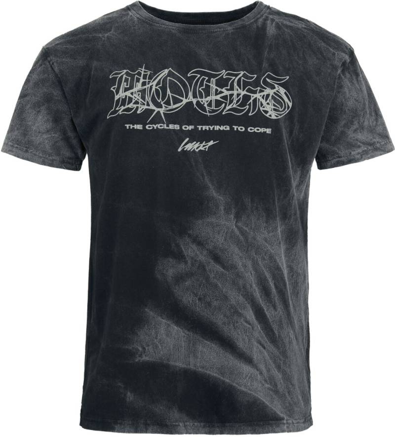 Like Moths To Flames Overgrown Man T-Shirt charcoal in 3XL von Like Moths To Flames