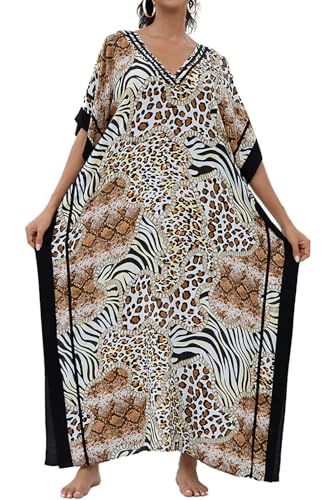 LikeJump Damen Bohemian Cardigan Kimono Badeanzüge Kaftan Bikini Cover Ups Langes Kleid Maxi Tops von LikeJump
