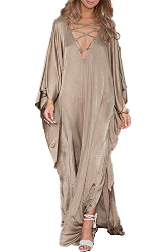 LikeJump Damen Bohemian Cardigan Kimono Badeanzüge Kaftan Bikini Cover Ups Langes Kleid Maxi Tops von LikeJump