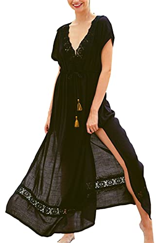 LikeJump Damen Bohemian Cardigan Kimono Badeanzüge Kaftan Bikini Cover Ups Langes Kleid Maxi Tops von LikeJump