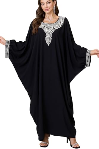 LikeJump Damen Bohemien Kaftan Übergröße Strandkleider Lang Kleid Badeanzug Cover Ups von LikeJump