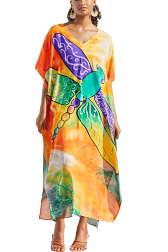 LikeJump Damen Boho Kimono Lang Kleid Strandkleider Cardigan Pareo Badeanzug Cover Ups LikeJump Damen Boho Kimono Lang Kleid Strandkleider Cardigan Pareo Badeanzug Cover Ups von LikeJump