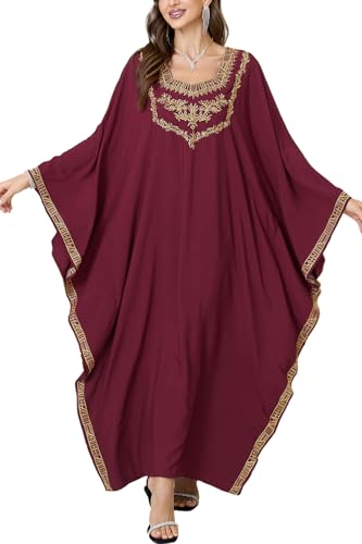 LikeJump Damen Kimono Knielänge Strandkleid Lang Sommerkleid Bikini Cover Up von LikeJump