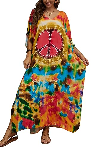 LikeJump Damen Sommer Strandkleider Maxi Kaftan Pareos Strand Abdeckungs Bikini Cover Up von LikeJump