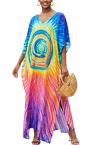 LikeJump Damen Sommer Strandkleider Maxi Kaftan Pareos Strand Abdeckungs Bikini Cover Up von LikeJump