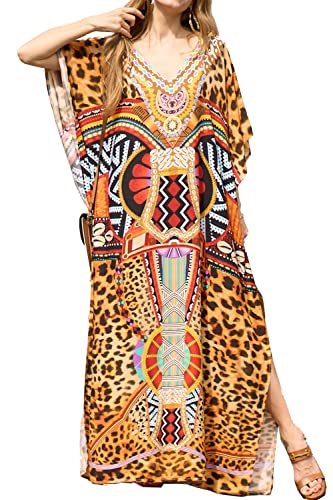 LikeJump Damen Sommer Strandkleider Maxi Kaftan Pareos Strand Abdeckungs Bikini Cover Up von LikeJump