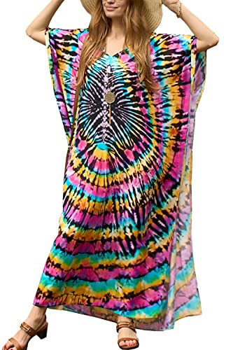 LikeJump Damen Sommer Strandkleider Maxi Kaftan Pareos Strand Abdeckungs Bikini Cover Up von LikeJump