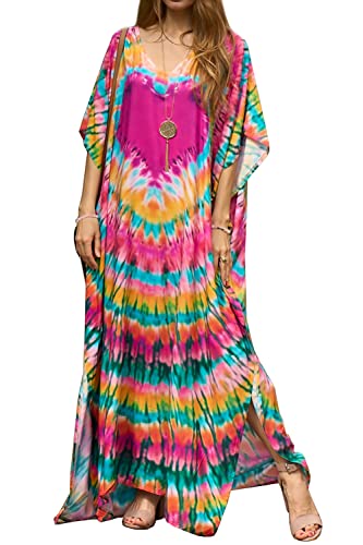 LikeJump Damen Sommer Strandkleider Maxi Kaftan Pareos Strand Abdeckungs Bikini Cover Up von LikeJump