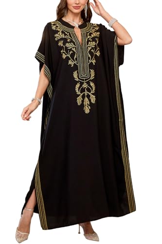 LikeJump Damen Spitze Blumenkleider Kaftan Bikini Cover Up Boho Maxi Kleid Knielang Badeanzug Kimono von LikeJump