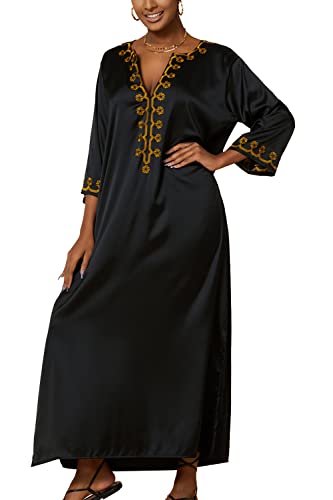 LikeJump Damen Stickerei Kaftan Kleid Übergröße Strandkleider Lang Kimono Badeanzug Cover Ups von LikeJump
