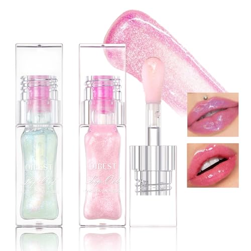 Likesing 2 Stück Lip Oil Gloss Glitzer Lippenstifte Farbwechselnder Temperaturempfindlicher Faebverändernder Lippenstift Schwarzer Lipgloss Set Lip Plumper Balm Lipstick 24 stunden Mädchen Geschenk von Likesing