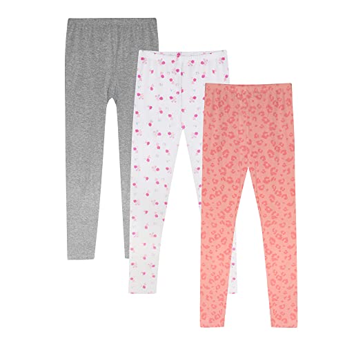 LiKing Kinder Mädchen Leggings Hosen Blumenmuster Stretch aus Baumwolle 4539-D-158/164-3 von LiKing