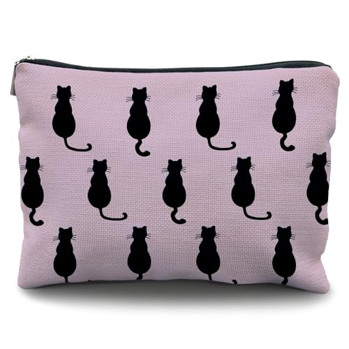 Likjad Katzenliebhaber-Geschenke für Frauen, Katzen-Make-up-Tasche, Katzengeschenk, Katzengeschenke für Katzenliebhaber, Katzengeschenke für Frauen, Katzenmutter, Katzengeschenke für Mädchen (lila), von Likjad