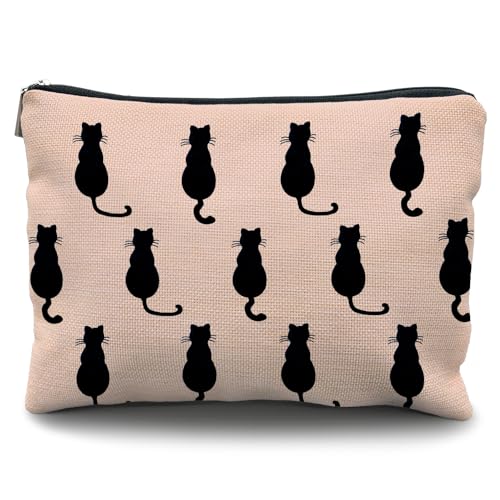 Likjad Katzenliebhaber-Geschenke für Frauen, Katzen-Make-up-Tasche, Katzengeschenk, Katzengeschenke für Katzenliebhaber, Katzengeschenke für Frauen, Katzenmutter, Katzengeschenke für Mädchen von Likjad