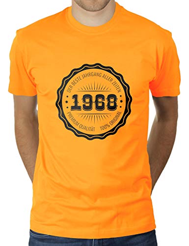 1968 Der Beste Jahrgang Aller Zeiten - 51 Jahre - Geschenk zum Geburtstag Geboren Geburtsjahr - Herren T-Shirt von KaterLikoli, Gr. L, Gold Yellow von Likoli