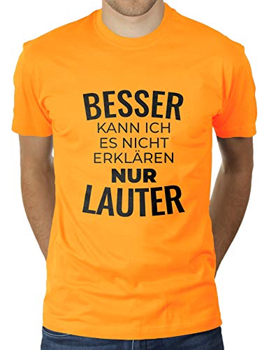 Besser kann ich es Nicht erklären, nur lauter - Krankenpfleger Arzt Pfleger Altenpfleger - Herren T-Shirt von KaterLikoli, Gr. L, Gold Yellow von Likoli