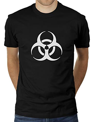 Biohazard Symbol - Coronavirus CoVid-19 SARS-CoV-2 Corona Virus - Herren T-Shirt von KaterLikoli, Gr. L, Deep Black von Likoli