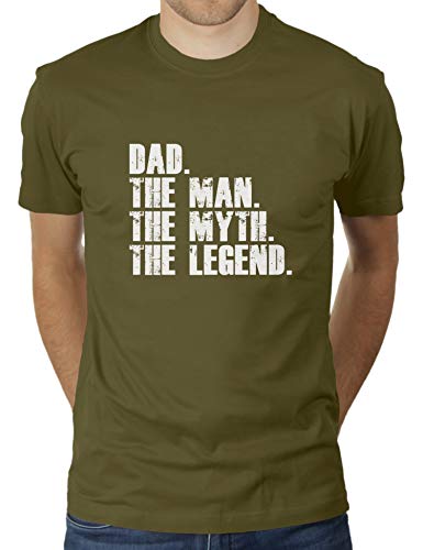 Dad - The Man - The Myth - The Legend - Herren T-Shirt von KaterLikoli, Gr. XL, Olive von Likoli