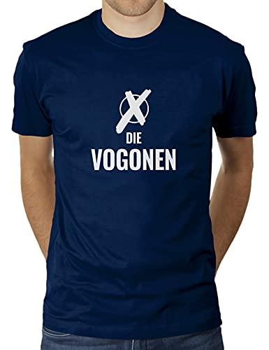 Die Vogonen - Bundestagswahl - Wahltag Parodie Wahlkreuz - Partei Satire - Herren T-Shirt von KaterLikoli, Gr. 2XL, French Navy von Likoli