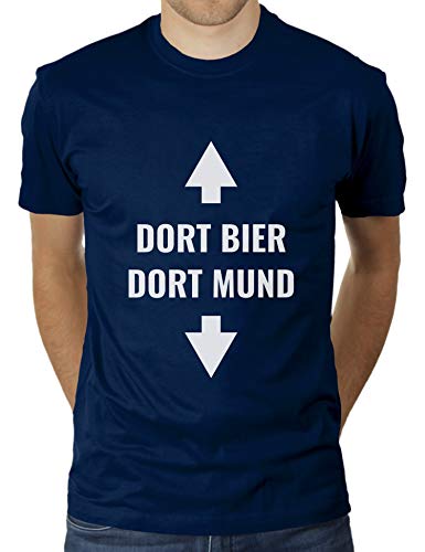 Dort Bier Dort Mund - Herren T-Shirt von KaterLikoli, Gr. S, French Navy von Likoli