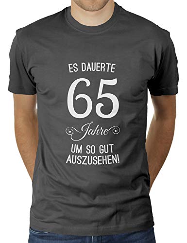 Es dauerte 65 Jahre um so gut auszusehen - Jahrgang 1955 - Geschenk zum Geburtstag Geboren Geburtsja - Herren T-Shirt von KaterLikoli, Gr. L, Anthrazit von Likoli