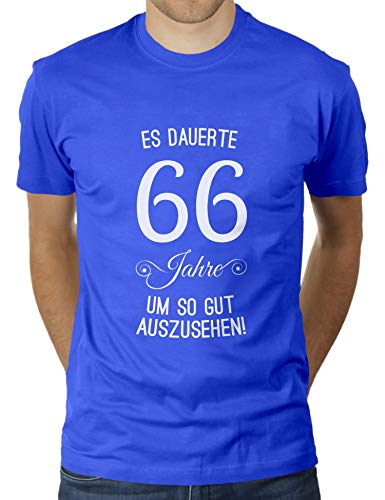 Es dauerte 66 Jahre um so gut auszusehen - Jahrgang 1954 - Geschenk zum Geburtstag Geboren Geburtsja - Herren T-Shirt von KaterLikoli, Gr. 3XL, Royal Blue von Likoli