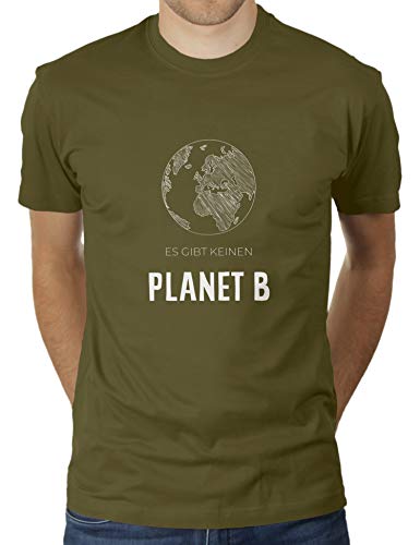 Es gibt keinen Planet B - Klimawandel Stoppen Aktivist Protest Demo - Herren T-Shirt von KaterLikoli, Gr. 3XL, Olive von Likoli