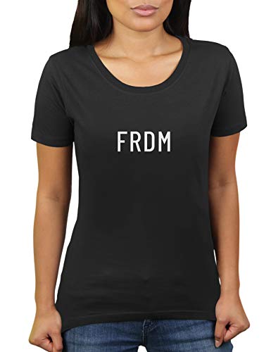 FRDM - Freedom - Damen T-Shirt von KaterLikoli, Gr. M, Deep Black von Likoli