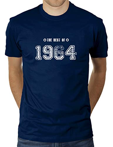 Geboren 1964 - Jahrgang Geburtstagsgeschenk - The Best of - Herren T-Shirt von KaterLikoli, Gr. XL, French Navy von Likoli