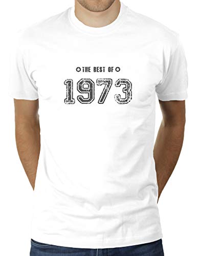 Geboren 1973 - Jahrgang Geburtstagsgeschenk - The Best of - Herren T-Shirt von KaterLikoli, Gr. 3XL, Weiß von Likoli