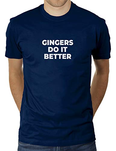 Gingers Do It Better - Herren T-Shirt von KaterLikoli, Gr. XL, French Navy von Likoli