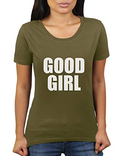 Good Girl - Damen T-Shirt von KaterLikoli, Gr. XL, Olive von Likoli