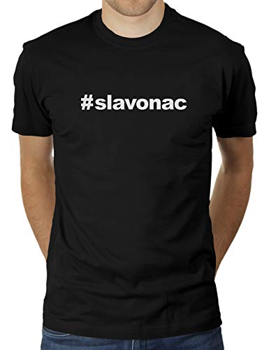 Hashtag Slavonac - Herren T-Shirt von KaterLikoli, Gr. 3XL, Deep Black von Likoli