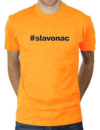 Hashtag Slavonac - Herren T-Shirt von KaterLikoli, Gr. S, Gold Yellow von Likoli