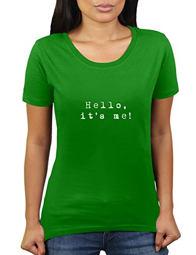 Hello, It's me! - Damen T-Shirt von KaterLikoli, Gr. S, Apple Green von Likoli