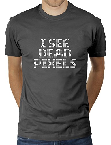 I See Dead Pixels - Herren T-Shirt von KaterLikoli, Gr. 2XL, Anthrazit von Likoli