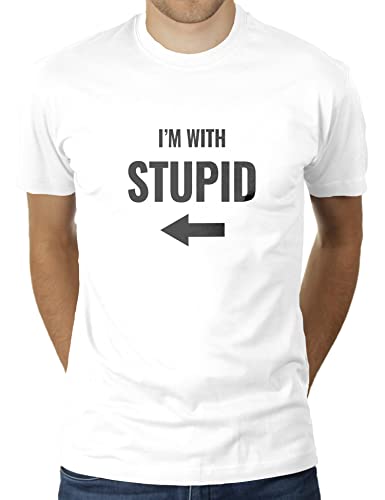 I'm with Stupid - Das Partner Outfit zum I'm with Karen Shirt - Herren T-Shirt von KaterLikoli, Gr. M, Weiß von Likoli