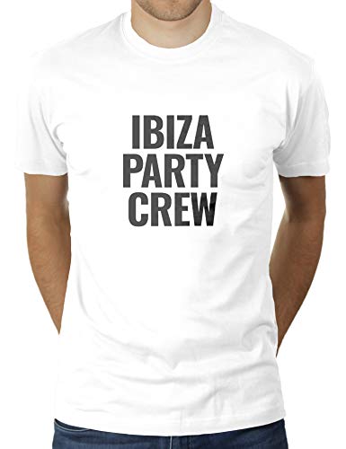 Ibiza Party Crew - Herren T-Shirt von KaterLikoli, Gr. 3XL, Weiß von Likoli