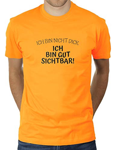 Ich Bin Nicht dick Ich Bin Gut Sichtbar - Herren T-Shirt von KaterLikoli, Gr. 2XL, Gold Yellow von Likoli