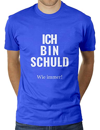 Ich Bin Schuld - wie Immer - Herren T-Shirt von KaterLikoli, Gr. 3XL, Royal Blue von Likoli