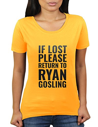 If Lost Please Return to Ryan Gosling - Damen T-Shirt von KaterLikoli, Gr. L, Gold Yellow von Likoli