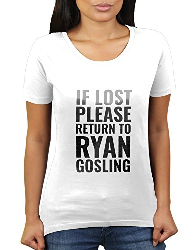 If Lost Please Return to Ryan Gosling - Damen T-Shirt von KaterLikoli, Gr. L, Weiß von Likoli