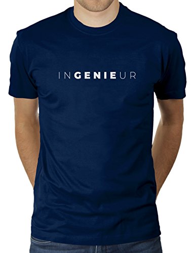 Ingenieur - Herren T-Shirt von KaterLikoli, Gr. L, French Navy von Likoli