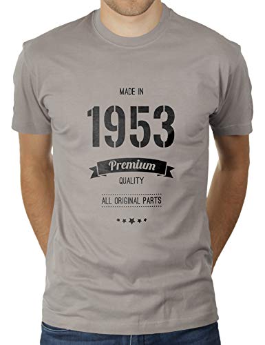 Jahrgang 1953 - All Parts Original - Geburtstag - 67 Jahre alt - Vintage - Herren T-Shirt von KaterLikoli, Gr. 2XL, Light Gray von Likoli